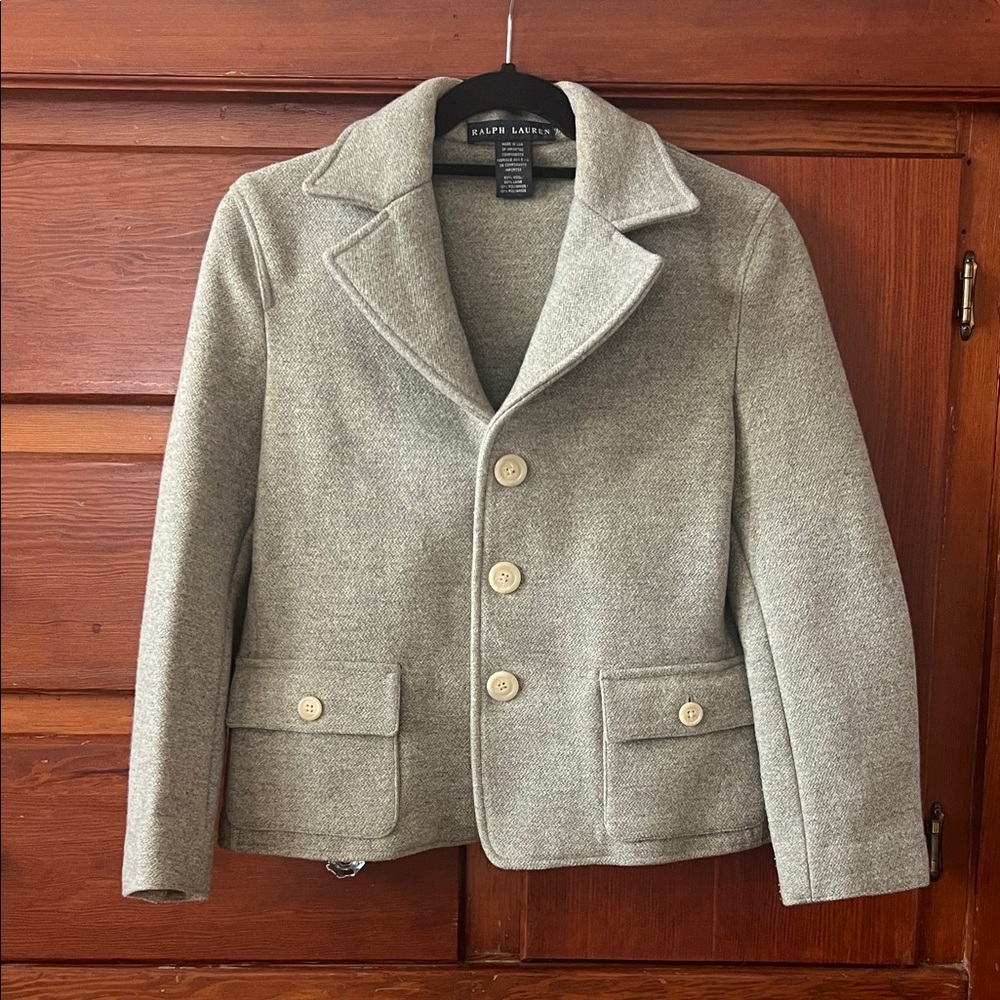 Ralph Lauren Gray Blazer with Button Details